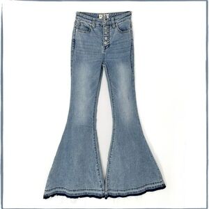 Free People We the Free Flared Blue Jeans